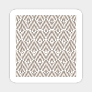Brown Hexagonal Leaf Pattern Magnet