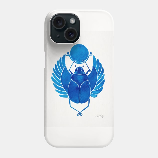 navy scarab Phone Case by CatCoq