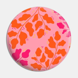 Pink and orange leaves floral pattern Pin