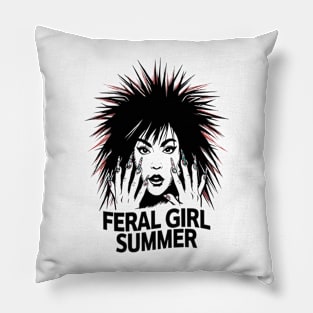 Feral Girl Summer Pillow