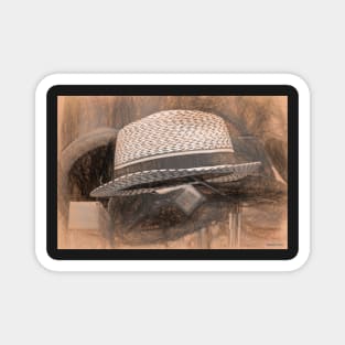 Hat in a Window Magnet