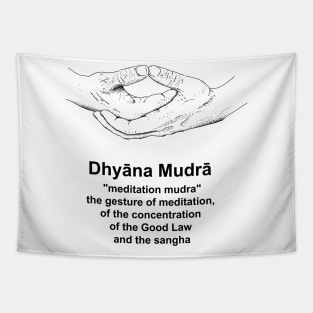 Hand drawn The dhyāna mudrā Tapestry