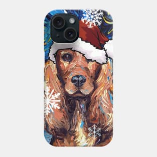 Cocker Spaniel Santa Phone Case