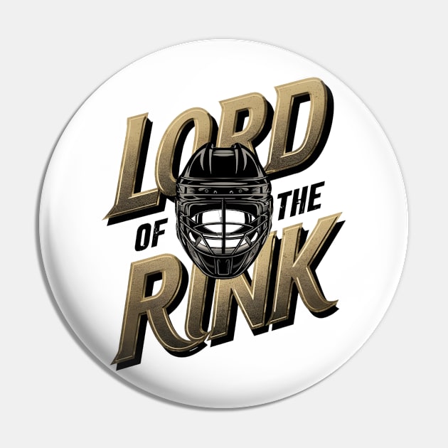 Lord of the Rink - Hockey - Black Helmet - Funny Pin by Fenay-Designs