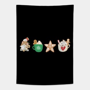 Festive Gingerbread Cookie Shirt Tapestry