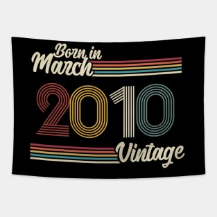 Vintage Born in March 2010 Tapestry