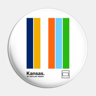 Kansas // Original Minimalist Artwork Poster Design Pin