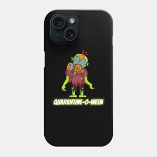 Quarantine-O-Ween Zombie Lovers Funny Halloween Gift Undead Costume Radioactive Zombie Living Radioactive Green Dead Gaz Mask Quarantine Mask Halloween for People in Quarantine Phone Case