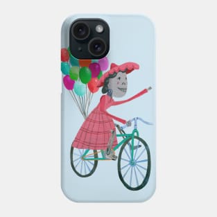 Dia de los Muertos, Señora Bicycle Ride Phone Case