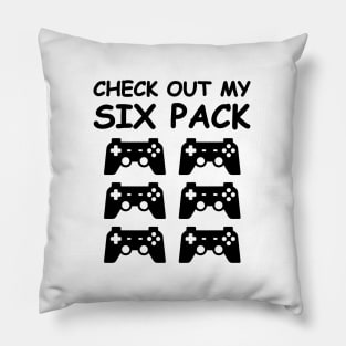 Check Out My Six Pack - Joysticks - Funny Gaming Design Pillow