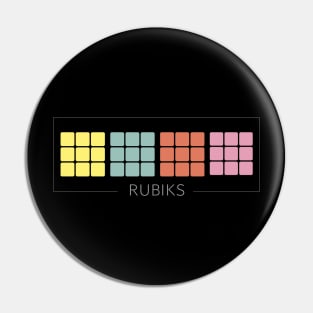 Minimal Rubiks cube colorful Pin