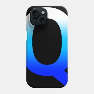 Blue Letter Q Phone Case