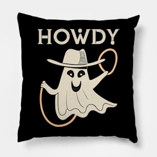 Howdy Ghost || Cute Halloween || Happy Ghost Pillow