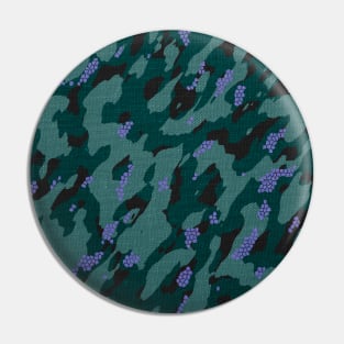 Camouflage - teal Pin