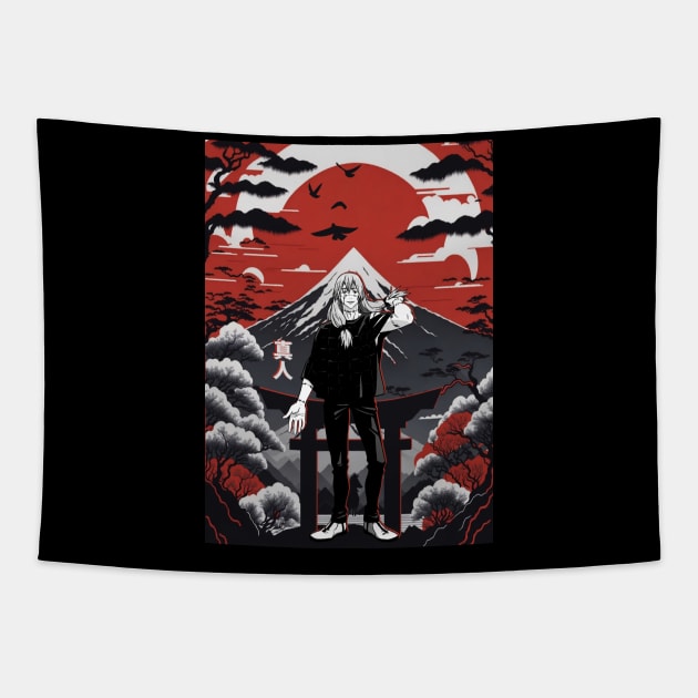 Mahitoo japan style jjk Tapestry by NekerArt