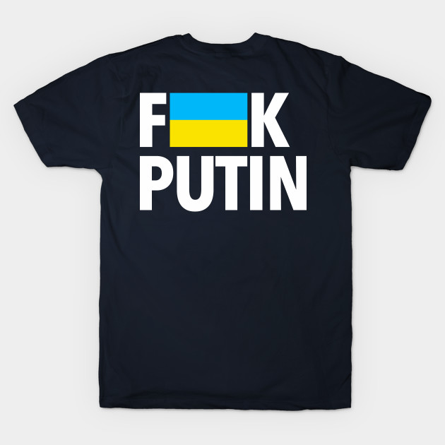 Disover F*CK Putin - Censored with Ukrainian Flag 4.2 - Fuck Putin - T-Shirt