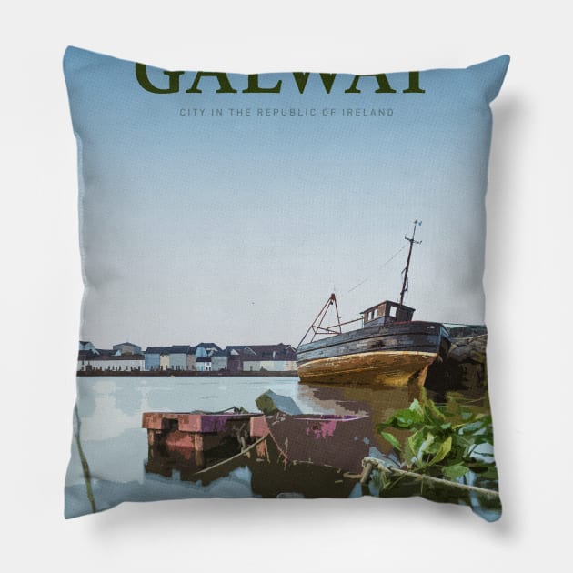 Visit Galway Pillow by Mercury Club