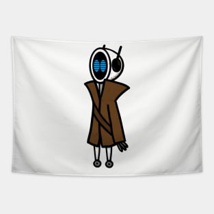 Trench Coat Robot Tapestry