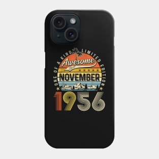 Awesome Since November 1956 Vintage 67th Birthday Phone Case