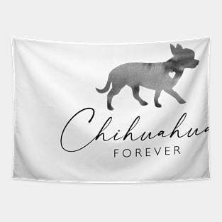 Chihuahua Dog Lover Gift - Ink Effect Silhouette - Chihuahuas Forever Tapestry