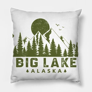 Big Lake Alaska Mountain Souvenir Pillow