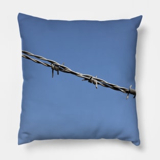 barbed wire, minimalistic image Pillow