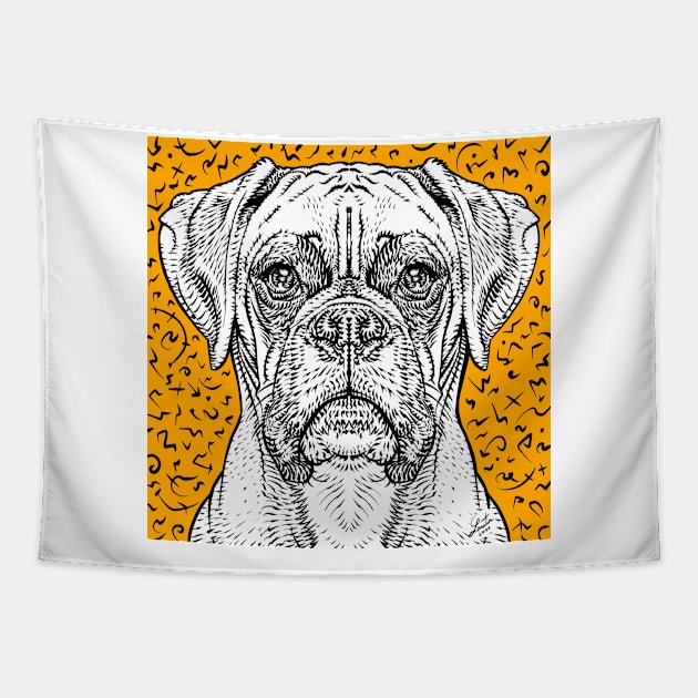 BOXER ink portrait Tapestry by lautir