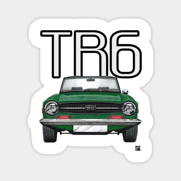 Geo3Doodles TR6 (Green) Doodle Magnet by Geo3doodles