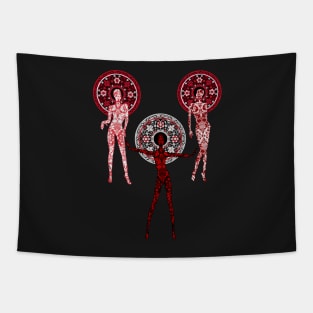 Alien Girl Group Tapestry