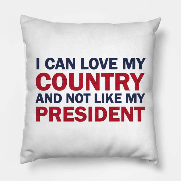 I can love my country and not like my president Pillow by valentinahramov