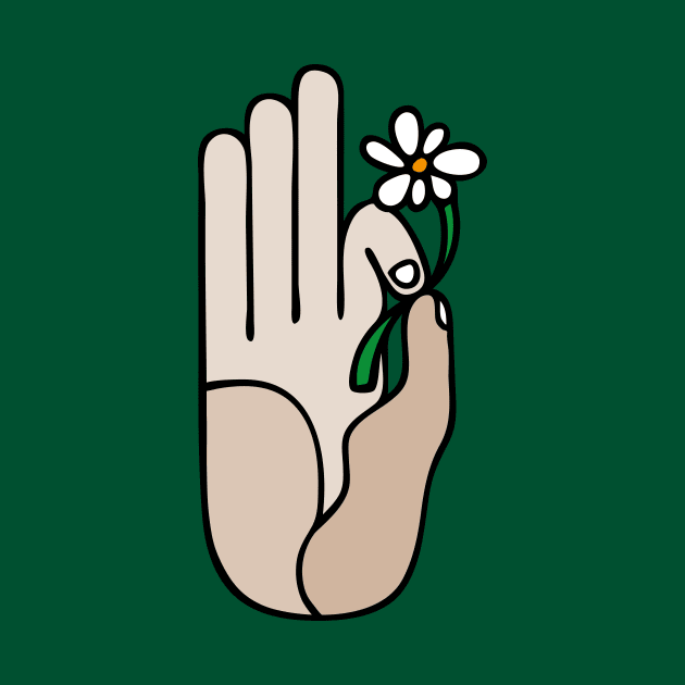 Vitarka Mudra With Flower by majoihart