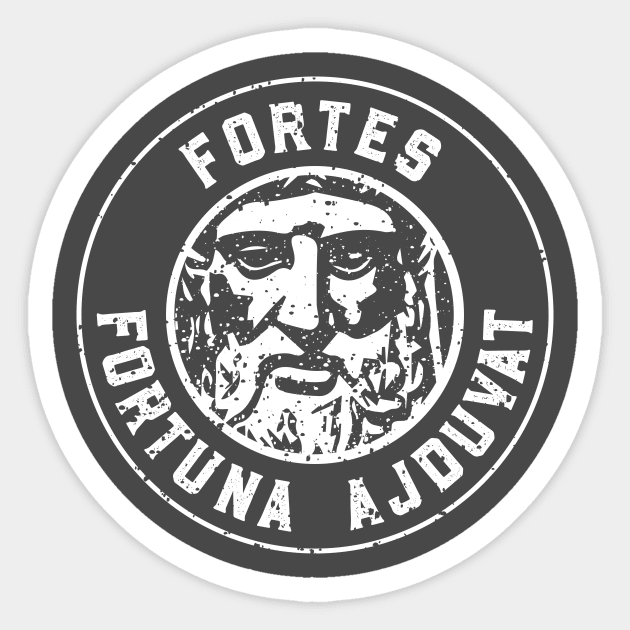 Fortes Fortuna Adjuvat- Fortune Favors the Bold - Classic - Sticker