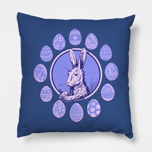 Easter Bunny and Eggs Pillow