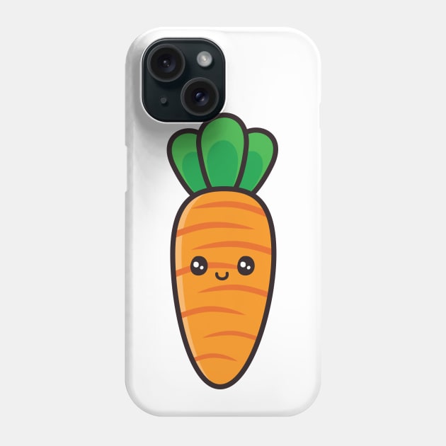 Cute Smiling Carrot Vegetable Phone Case by Spicy Memes