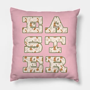 Easter Letters Bunny Pattern Pillow