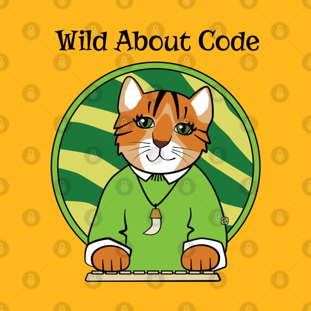 Wild About Code Programmer Tiger Cat by Sue Cervenka