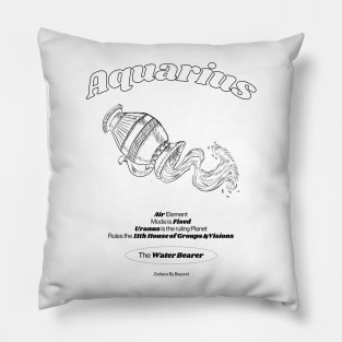 Aquarius Zodiac Design Pillow