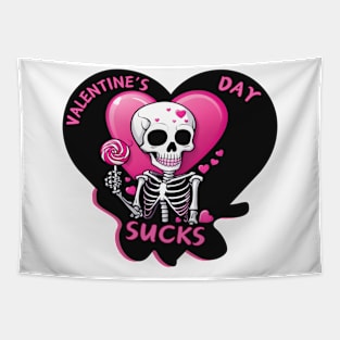 Valentine's Day Sucks T Shirt Valentine T shirt For Women Tapestry