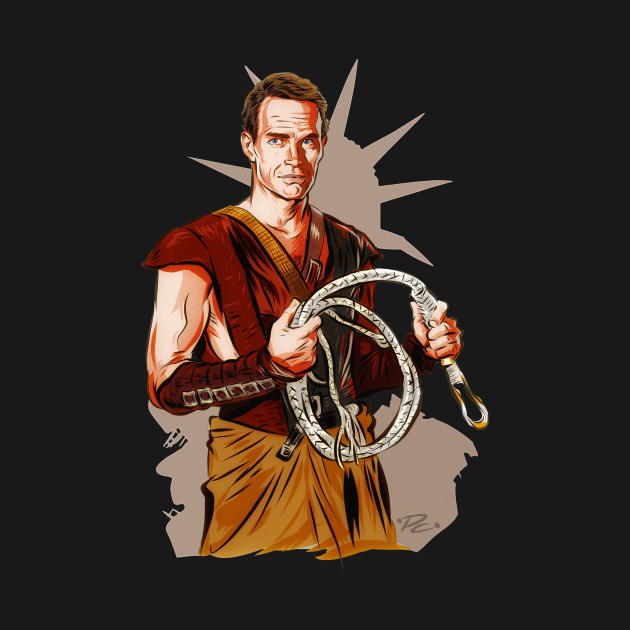 Disover Charlton Heston - An illustration by Paul Cemmick - Charlton Heston - T-Shirt