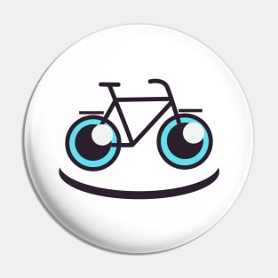 Bicycle Smile Funny Bike Cyclist Pin