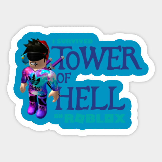Tower Of Hell Roblox Sticker Teepublic - roblox is hell