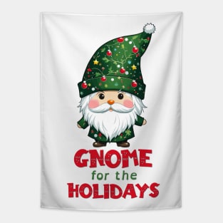 Gnome For The Holidays Funny & Adorable Christmas Gnome Tapestry