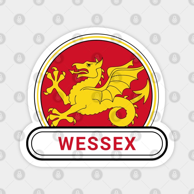 English History Wessex Country Badge - Wessex Flag Magnet by Yesteeyear