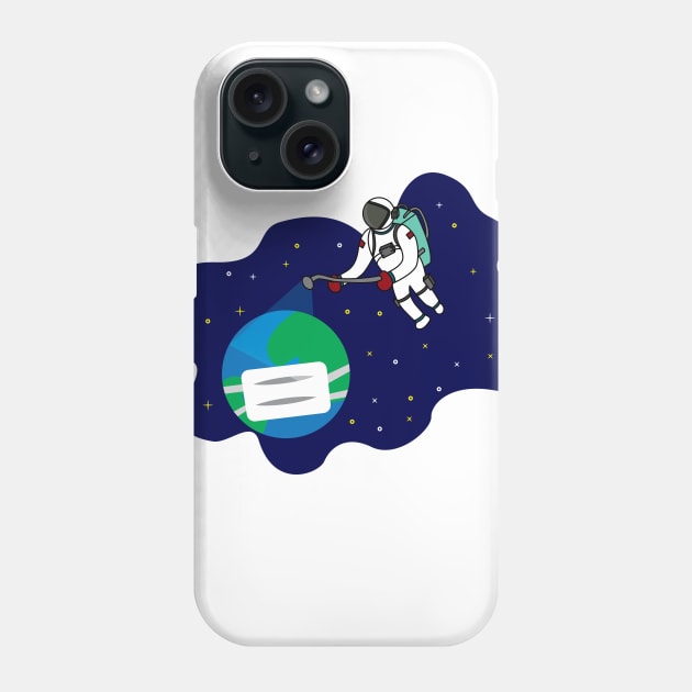Astronauts and Covid-19 Phone Case by Quenini