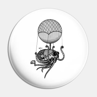 Steampunk OctoBalloon Pin