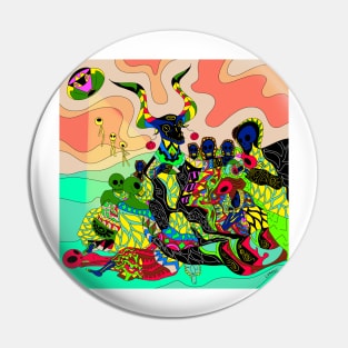 the business and affairs of the witches in ecopop mexican ufo remix art Pin