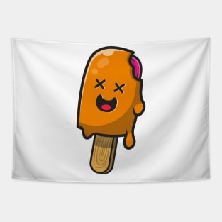 Cute Died Popsicle Melting Cartoon Tapestry