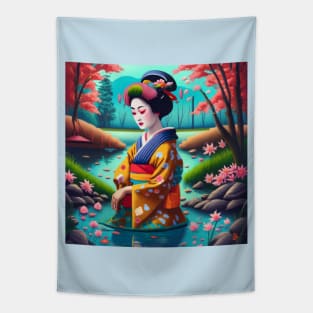 Ukiyo-e Kimono matsuri Japan Tapestry