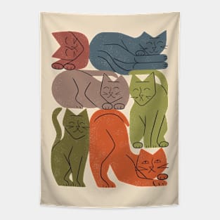 Stack of Cats Tapestry