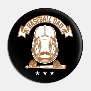 funny Baseball Dad Father Softball Pin